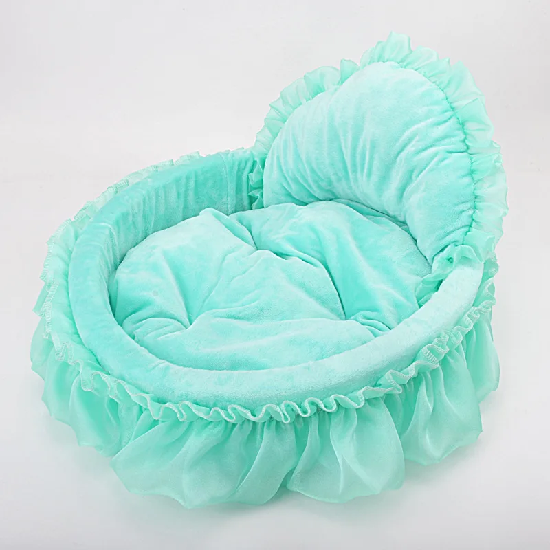 luxury princess Dog Bed Soft Sofa Pink Pets House Nest Cat Dog Mat Small Dog Kennel Warm Soft Fleece New Pet Product