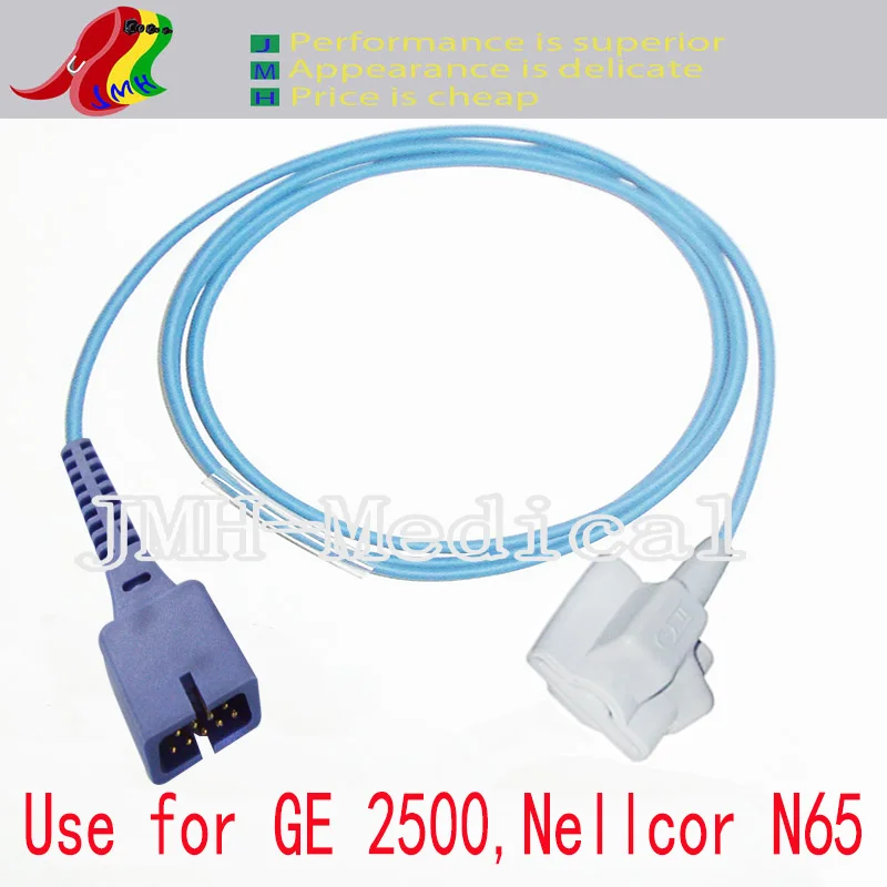 

Compatible with GE 2500 and Nellcor N65 Pulse Oximeter monitor, Pediatric silicone soft tip spo2 sensor,9PIN.