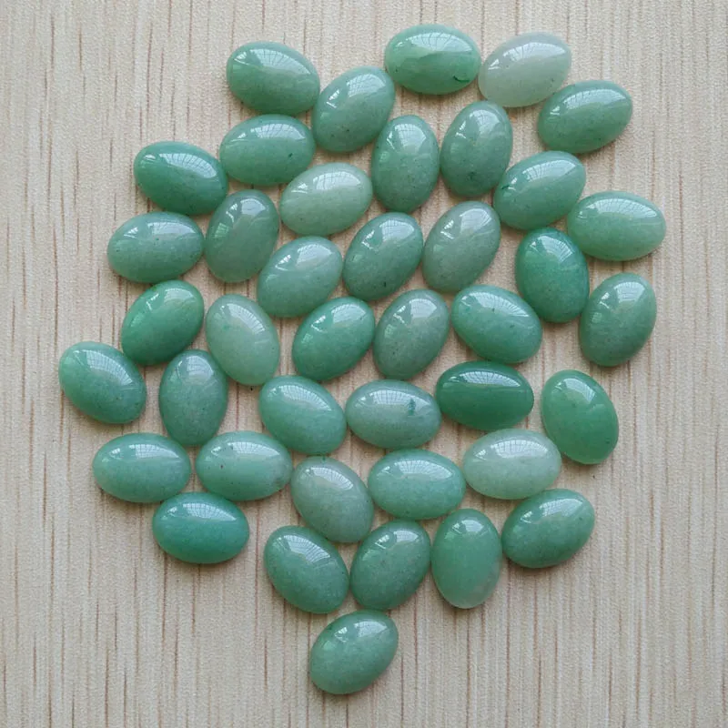 

Wholesale 50pcs/lot 2017 Fashion good quality natural aventurine stone Oval CAB CABOCHON beads 10x14mm for jewelry making free