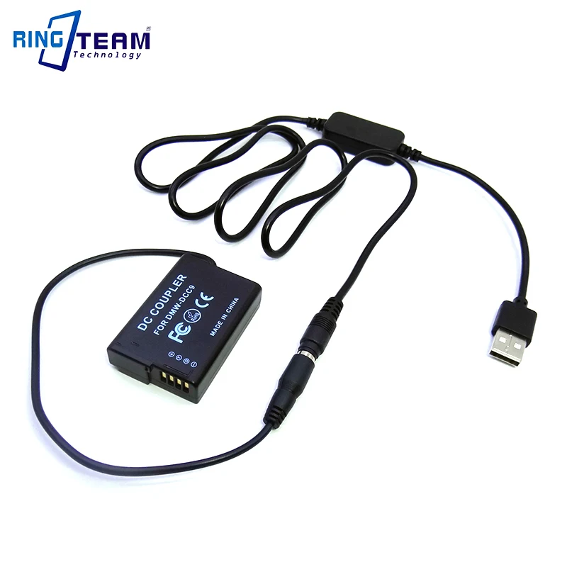 

DMW DCC9 Power Supply Connector Plus USB Cable Adapter Drives by DC 5V 2A Power for Panasonic DMC GX1 GF2 G3 G3K G3R Cameras