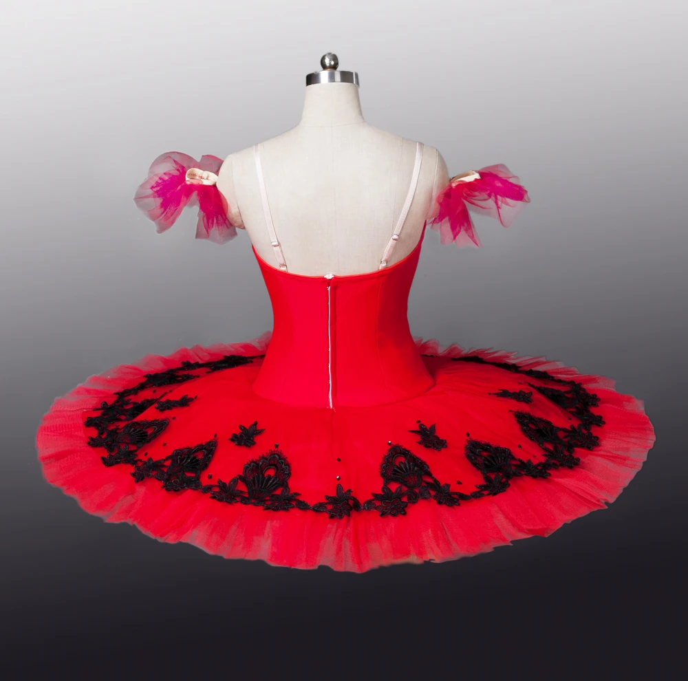 Professional บัลเล่ต์ Tutu เครื่องแต่งกายบัลเล่ต์ Tutus คลาสสิก Ballerina Stage สีแดง Paquita Princess Kitri สเปนเต้นรํา carmen