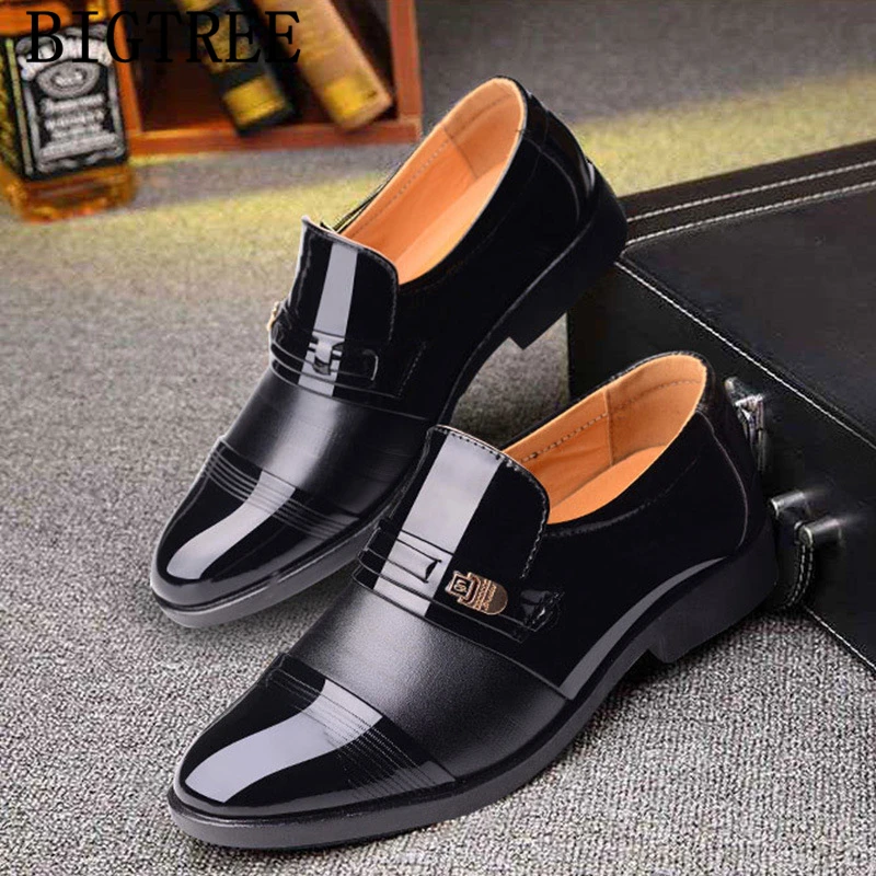 Wedding Dress Suit Formal Shoes Men Loafers Men Slip On Men Dress Shoes Business Shoes Men Oxford Leather Zapatos Hombre Vestir