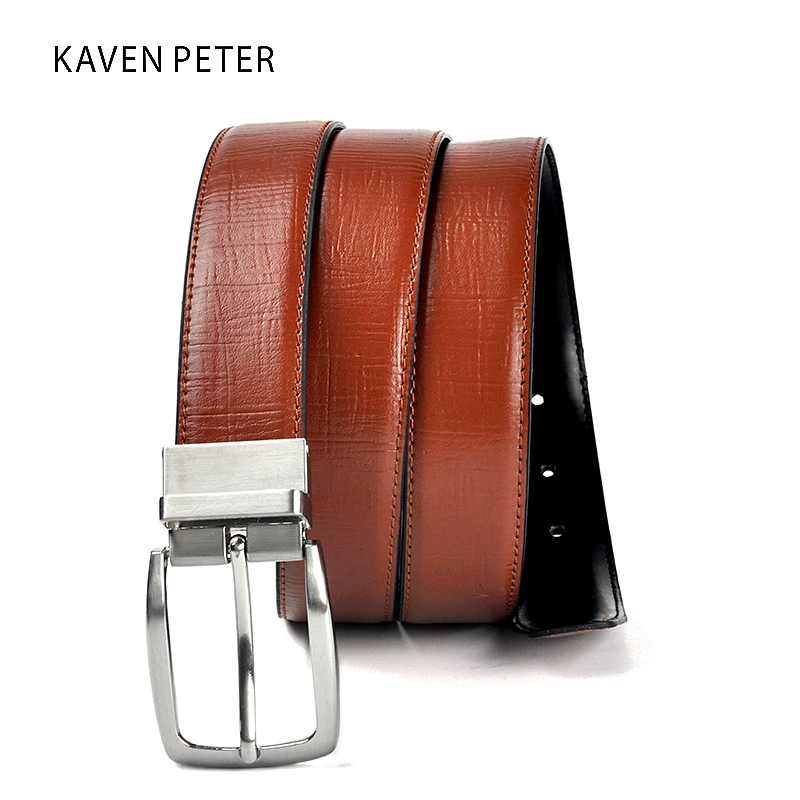 New Men Belt Leather Luxury Brand Designer Famous Genuine Leather Brand Luxury Belts Brown Trousers Men Genuine Leather