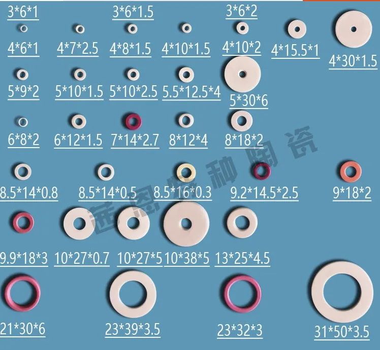 High temperature resistant wear resistant ceramic gasket / alumina ceramic ring / corrosion resistant ceramic pad