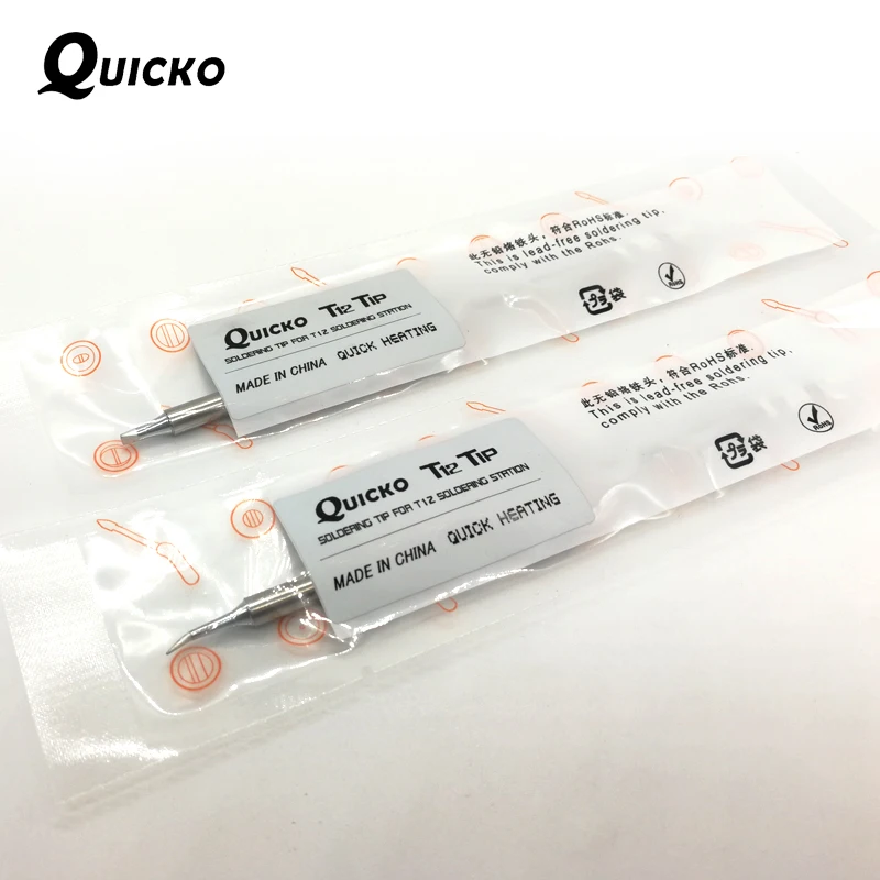 QUICKO T12-KF T12-B2 T12-BC2 T12-D24 IL Electronic Soldering Iron Tips Solder Iron 220v Welding Tip For Soldering Repair Station