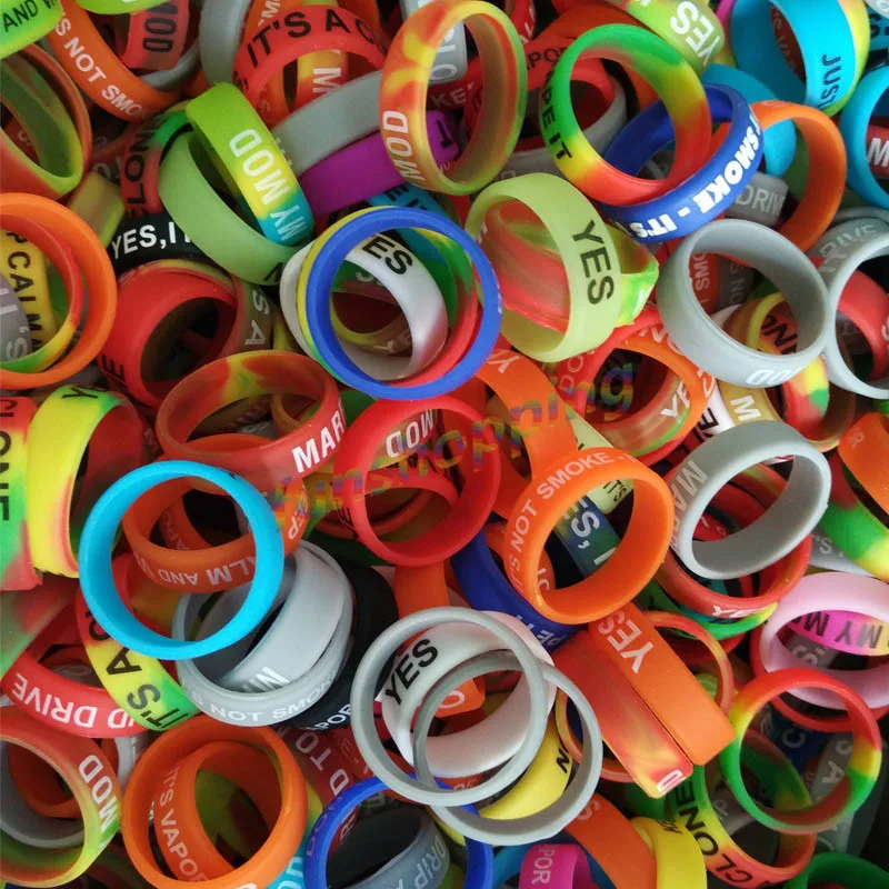 5 pcs / Lot E cigarette Anti-slip Ring Silicon Rubber Band Vape Rings For Mechanical Mod with Multiple Colors