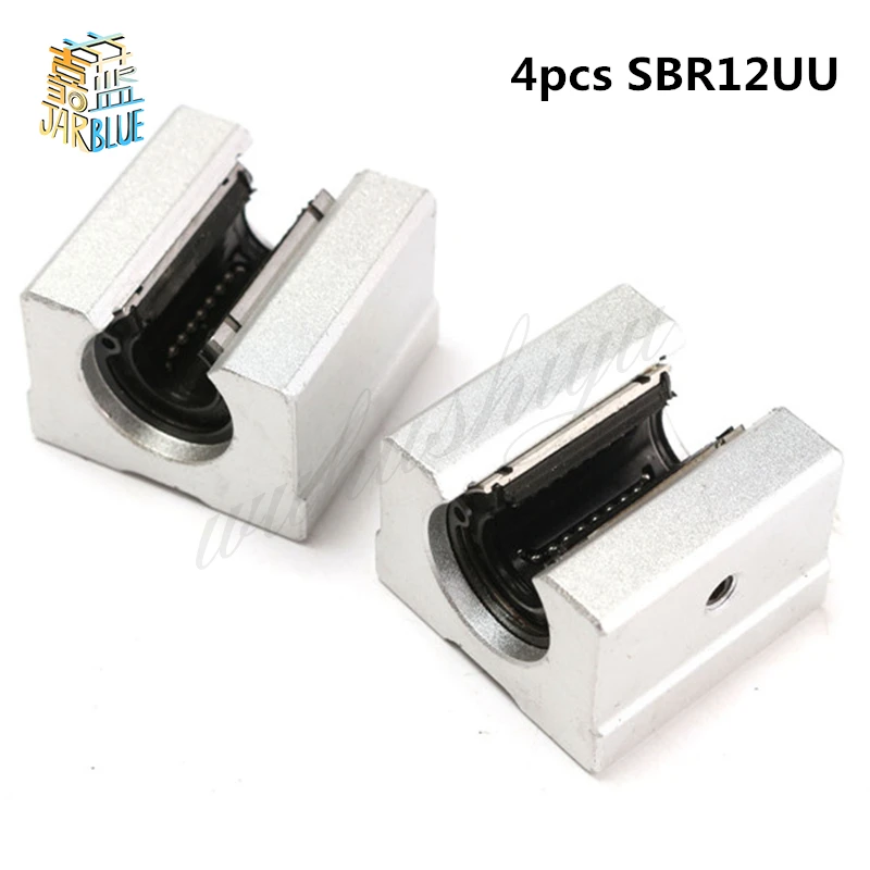 

4 pcs SBR12UU SBR12 Linear Bearing 12mm Open Linear Bearing Slide block 12mm parts linear slide for 12mm linear guide SBR12