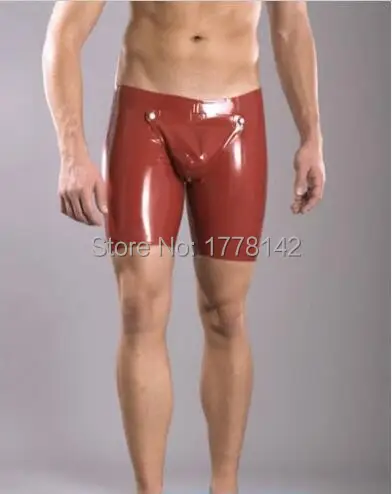 

Latex Men's Underwear Rubber Pants Codepiece Customize Hand-made with Crotch Zipper