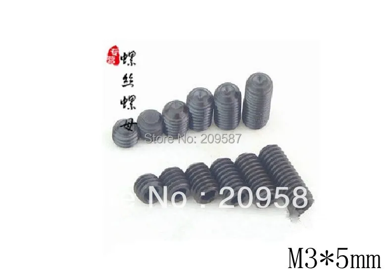 

Lot100 M3x5mm Head Hex Socket Set Grub Screws Metric Threaded Cup Point