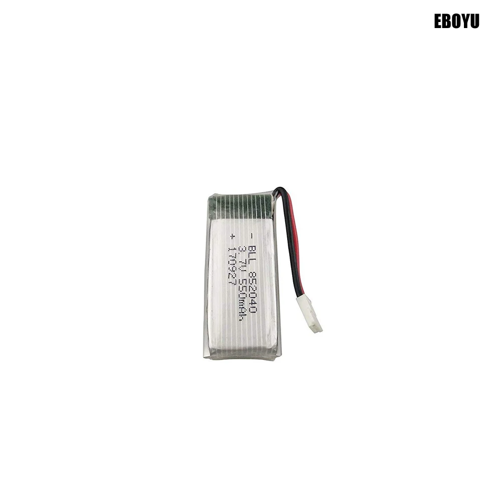 EBOYU-3.7V 550mAh 25c Lipo 배터리 + 1 ~ 4 밸런스 충전기, JXD 523 523W H43WH RC 쿼드콥터 드론 교체 배터리, 4 피스