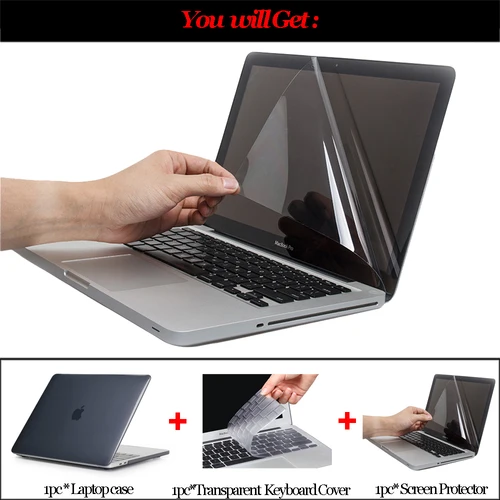 Imagen 2 del producto Funda de portátil para Macbook Air 13, Funda M1 2022 M2 Air 15 2023 Pro 14 16 M4 M3, Funda para Mac book Pro 13,3, carcasa dura mate