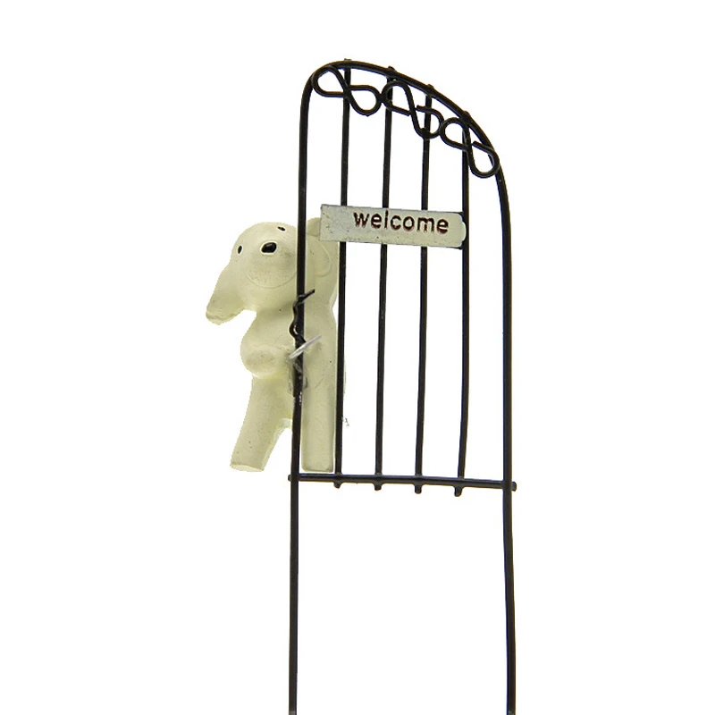 Zakka Puppy Climb The Iron Gate Toys  Kawaii Dog Figure Toy Model  Landscape Decoration Props Ornaments Children Toy