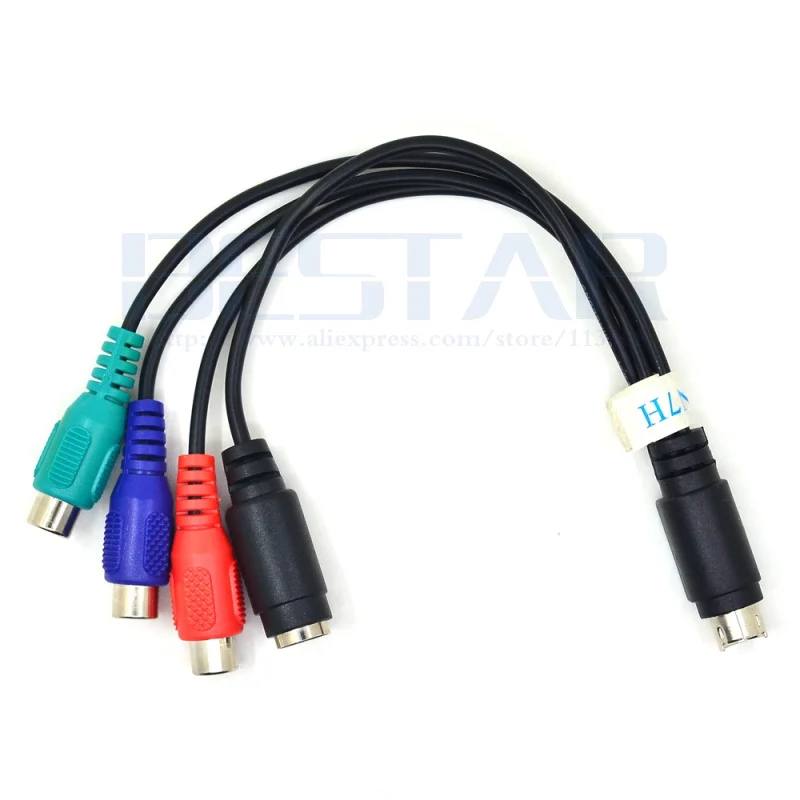 0.2M 7Pin S-wideo do kobiet RGB/ 3 RCA i 4 pin S-wideo składnika żeńskiego Adaoter kabel 20cm na PC DVD HDTV