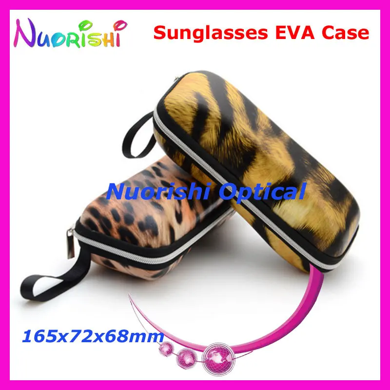 

20pcs Fashion Tiger Leopard Painting Eyeglass Sunglass Glasses Sunglasses Zipper 2 Colors EVA Hard Case Box ML039 Free Shipping