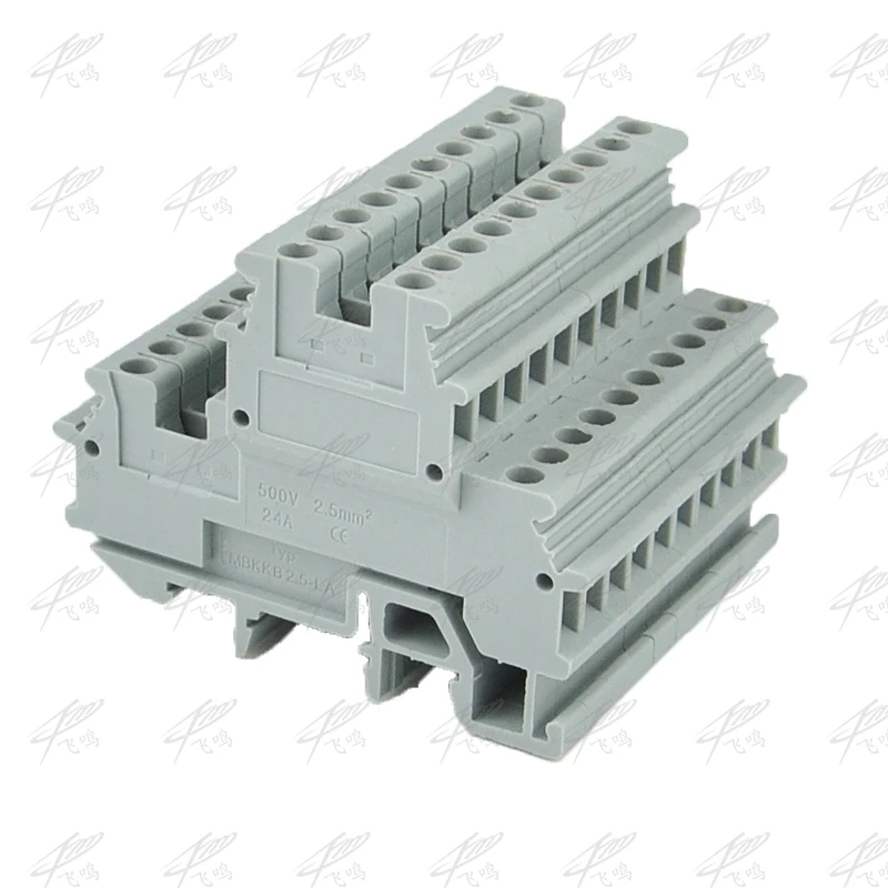 10pcs Double terminal MBKKB2.5 MBKKB-2.5 voltage Wire Cable Terminal 2.5 square double connection line copper