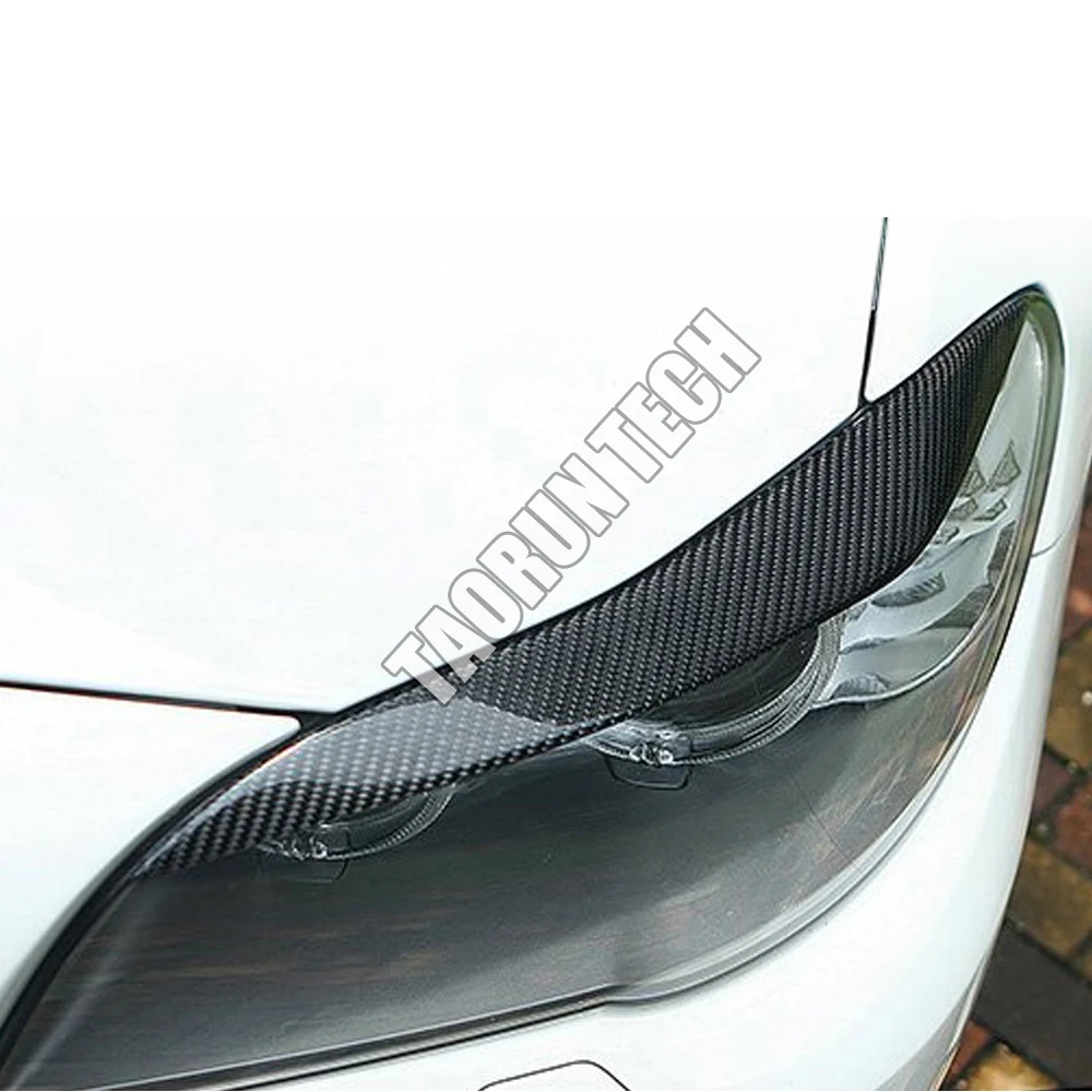 Carbon Fiber Front Lamp Eyebrow Cover Trim for BMW F10 520 523 528 535 550 & M5 2010-2016