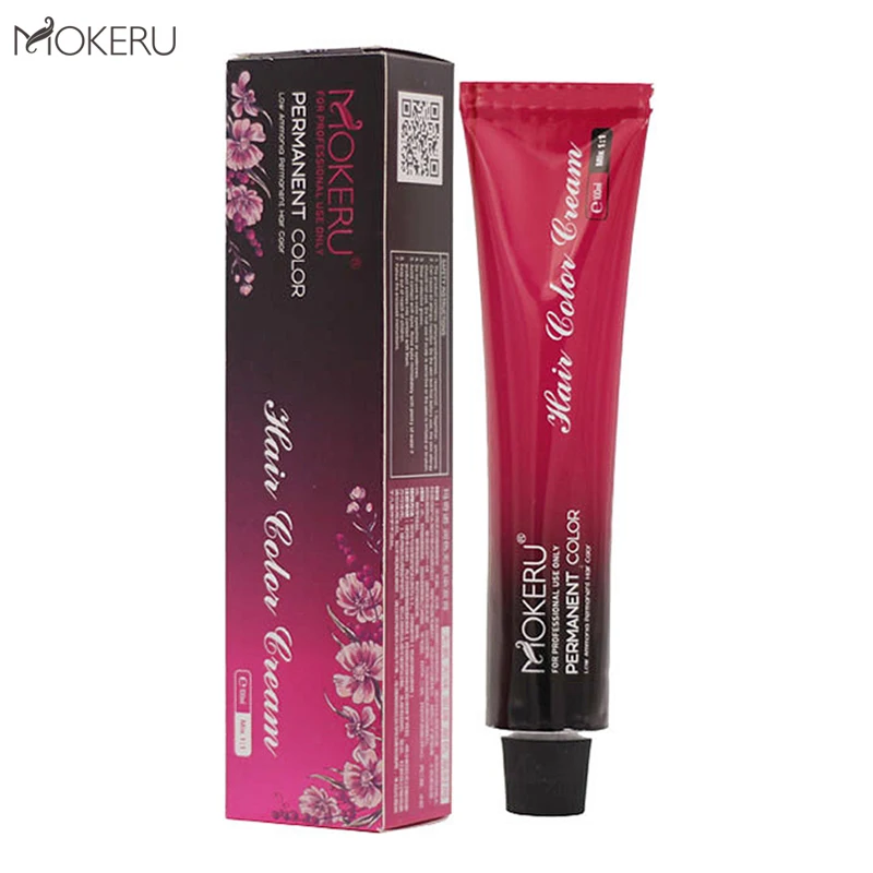 Mokeru 100ml Professional Natural Red Unisex Hair Dye Cream Purple Hair Color Permanent Paint For Hair Dying