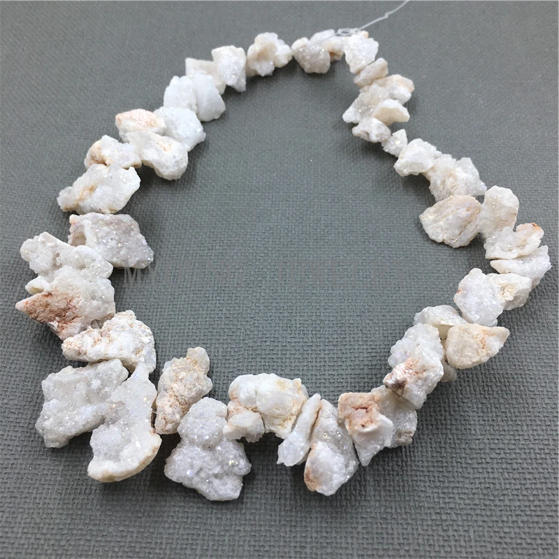 MY1068 Freeform MIX Size Nature  Druzy Crystal  Beads,Nugget Quartz geode Beads