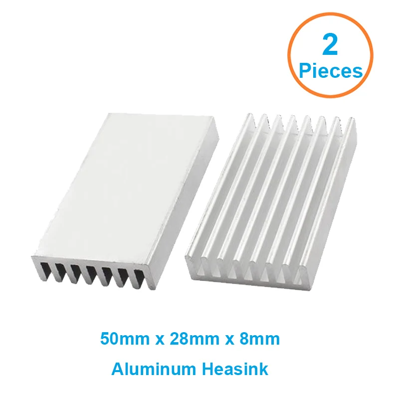 

2pcs/lot Aluminum Heatsink 50x28x8mm Electronic Chip Cooling Radiator Cooler for Router,Memory,IC ,LED,fan heat dissipation