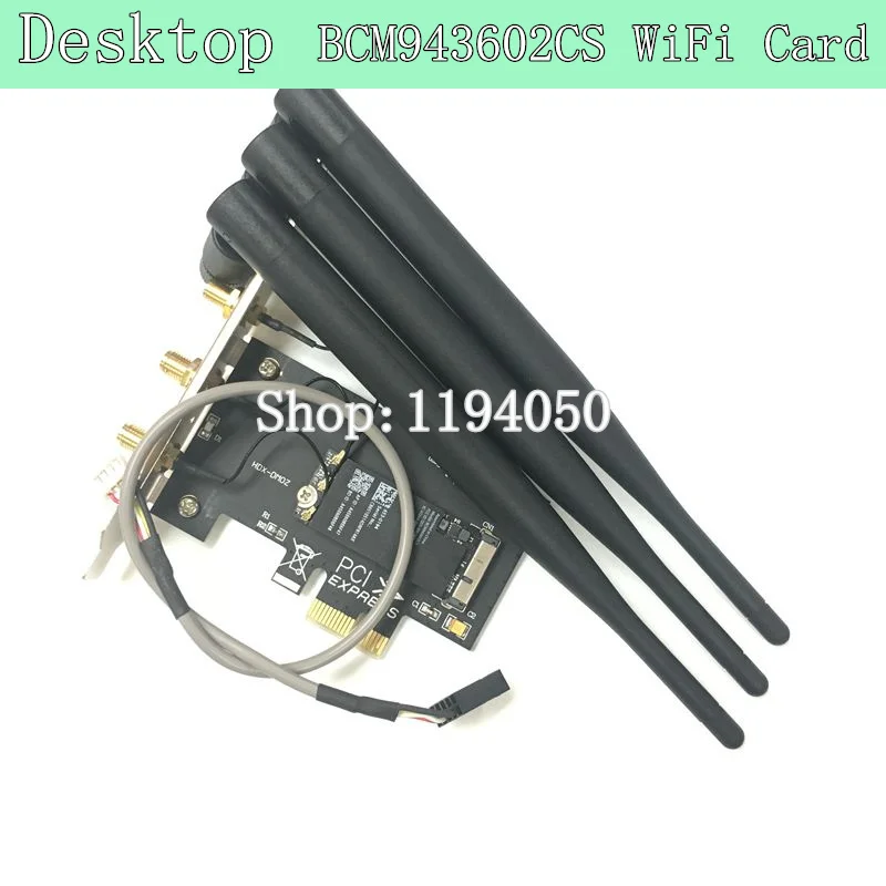 BCM94331 BCM94360CD BCM943602CDP WLAN card to desktop PCI-E PCIe PCI Express 1X 16X converter adapter for WIFI card