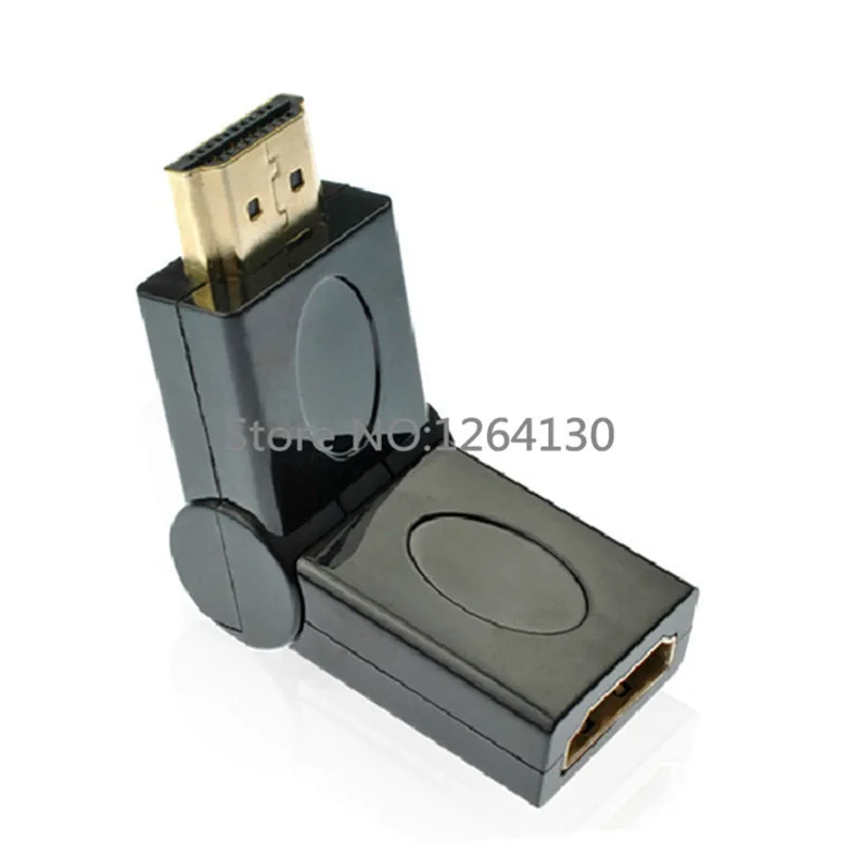 Nuovo connettore adattatore rotante HDMI 1.4 tipo angolato HD a HD maschio a femmina 90 180 360 gradi