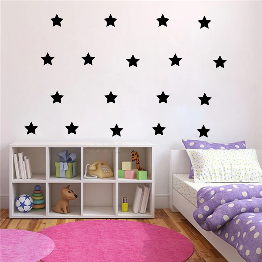 Gold stars wall decal vinyl stickers-  golden Star Kids Rooms Wall Art Nursery Decor Stickers