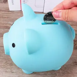 Money Saving Storage Box Safe Case Pig Pretend Play Toy Money Boxes Banking Toys blue pink yellow red color