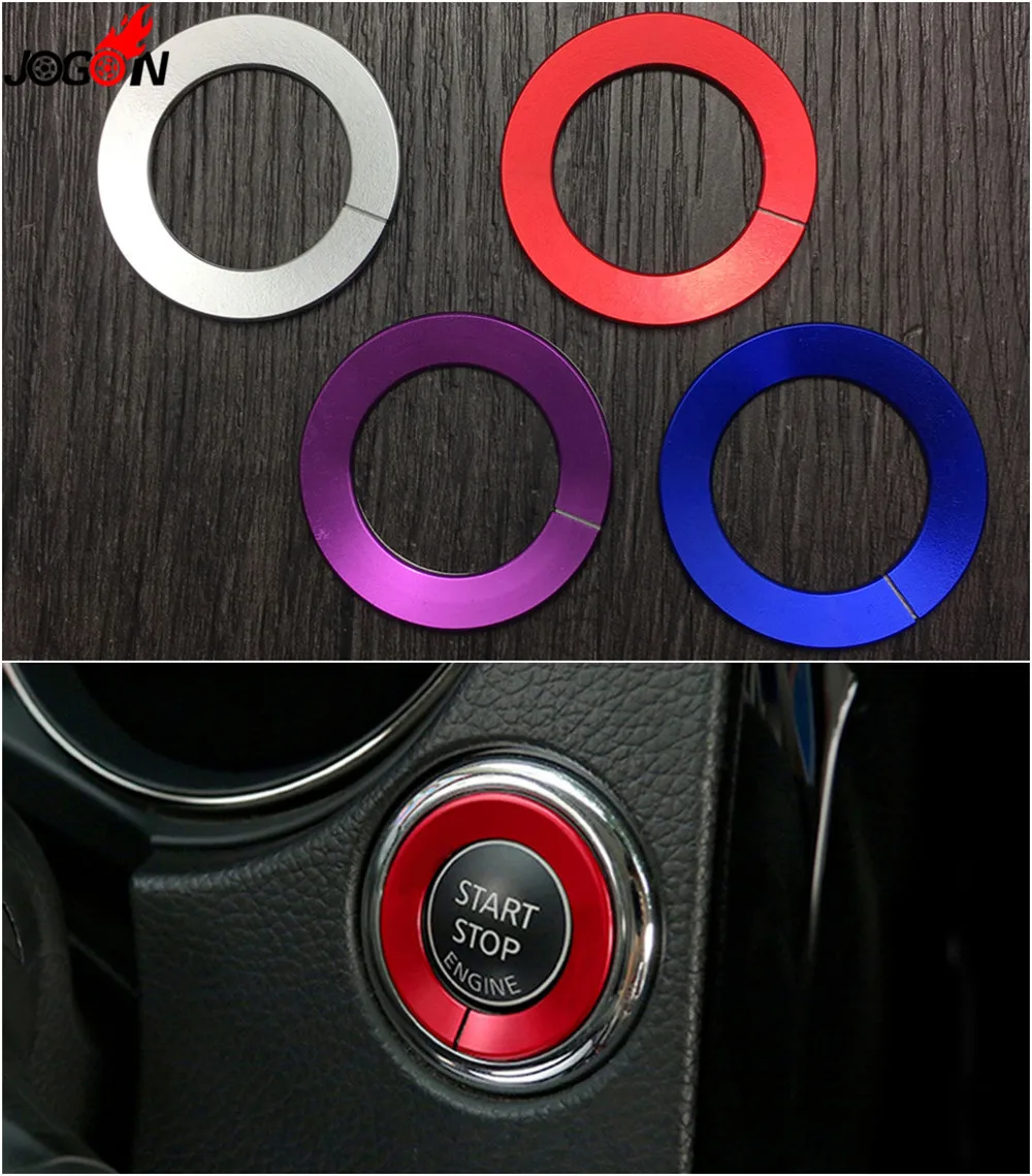 Ignition Engine Start Stop Push Button Cover Ring Trim For Infiniti Q50 Q60 QX60 2014 2015 2016 2017 2018 & Nissan