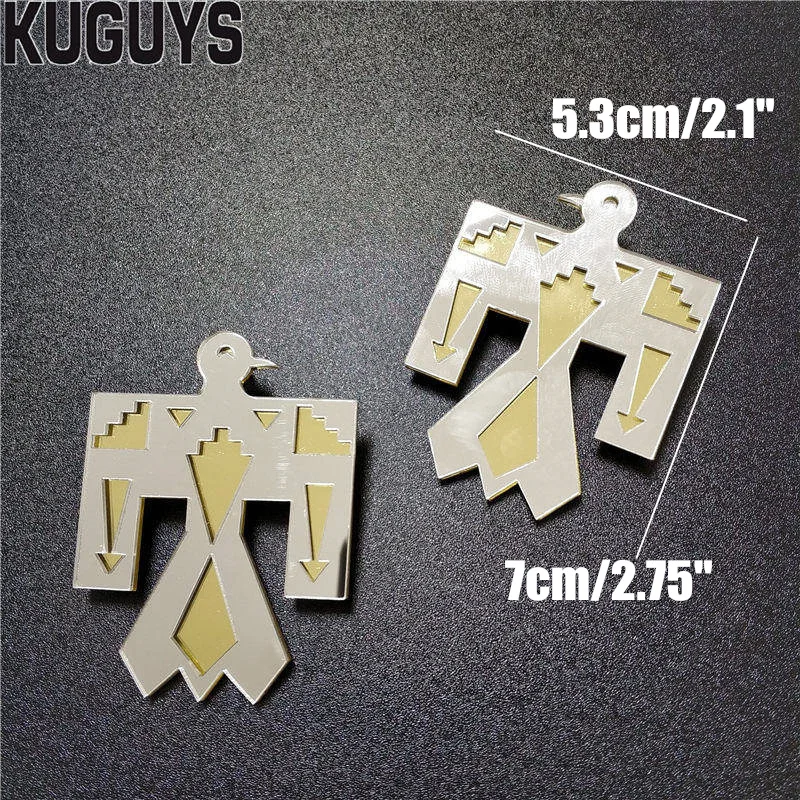 KUGUYS Fashion Acrylic Jewelry Mirror Large Bird Stud Earrings for Women HipHop Rock Earring