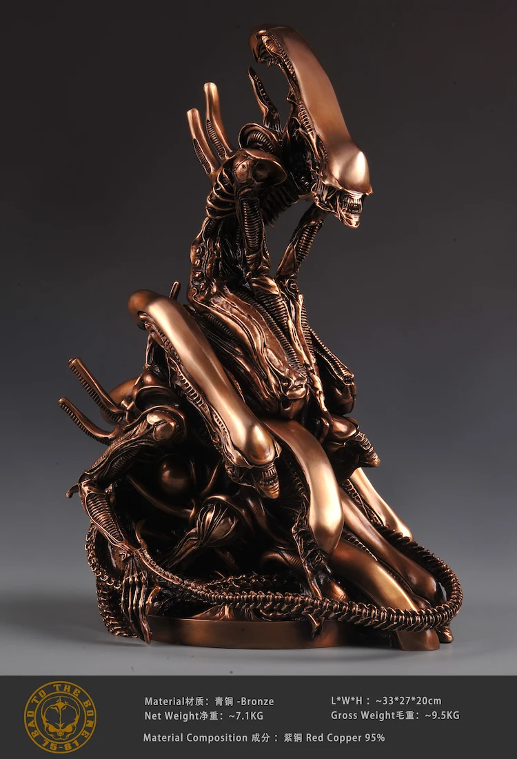 Artigianato Ogrm AVP Alien Busto Takeya Takayuki Alien Mucchio Replica del Metallo del Bronzo Statua Scultura Astratta Figurine Pre Ordine