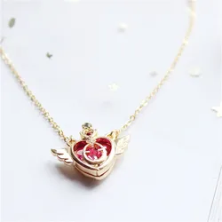 Beautiful Girl Hearts Wing Necklace Chain of Clavicle Female Charm Fashion The Girl Heart Chain Necklace Party Gift Ball Women