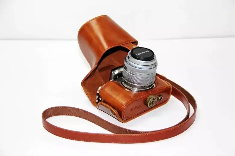 الرجعية خمر حقيبة الكاميرا يستعصي حالة الكاميرا لأوليمبوس EPL7 EPL-7 مع حزام