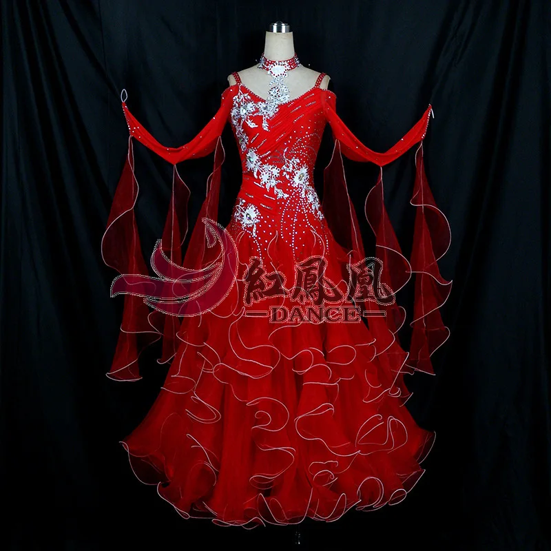 High-end International Standard Ballroom Smooth Dance Competition Dress, /Ballroom Standard Tango Waltz Dance Dress