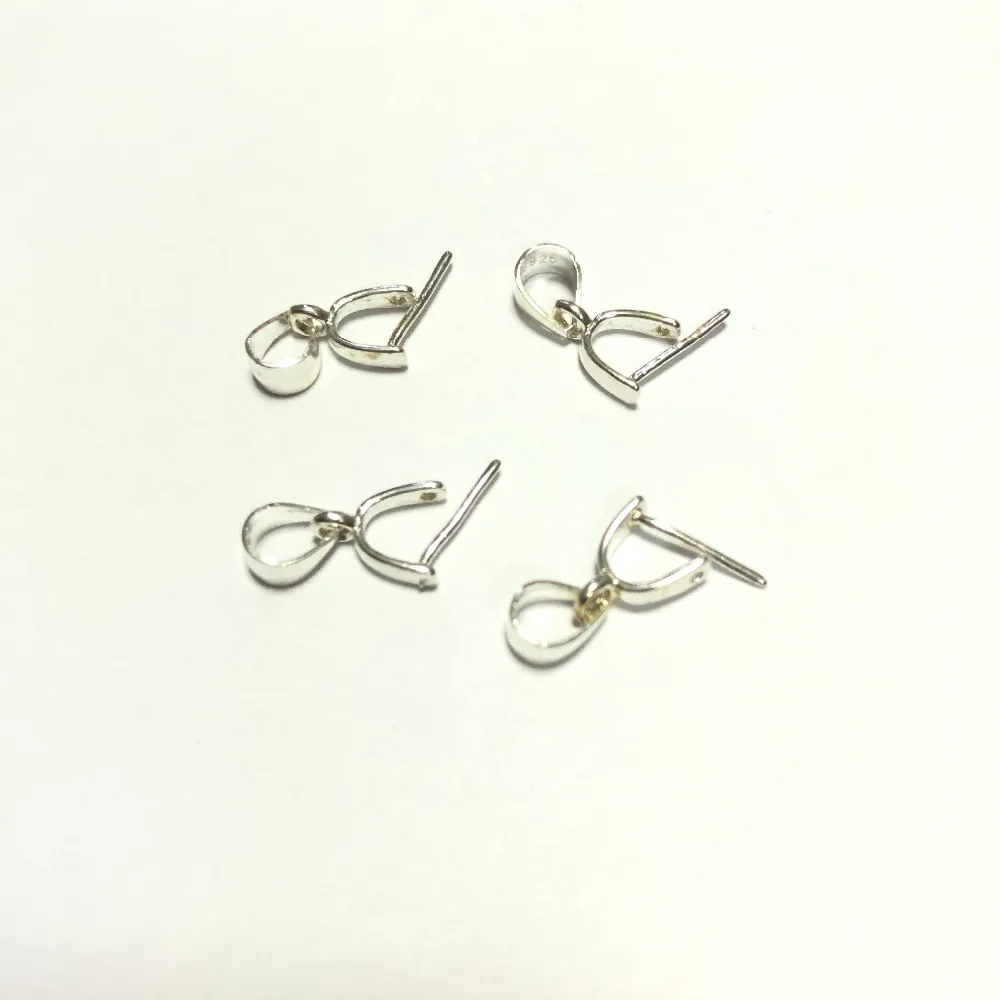 Genuine Silver Pendant Bails 10pcs/lot Solid Sterling Silver 925 Jewelry Clasp For jewelry Making