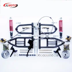 1Set 340mm sospensione 250mm ammortizzatore braccio oscillante fuso a snodo con freno a disco da 110mm mozzo ruota a 4 perni adatto per Buggy ATV