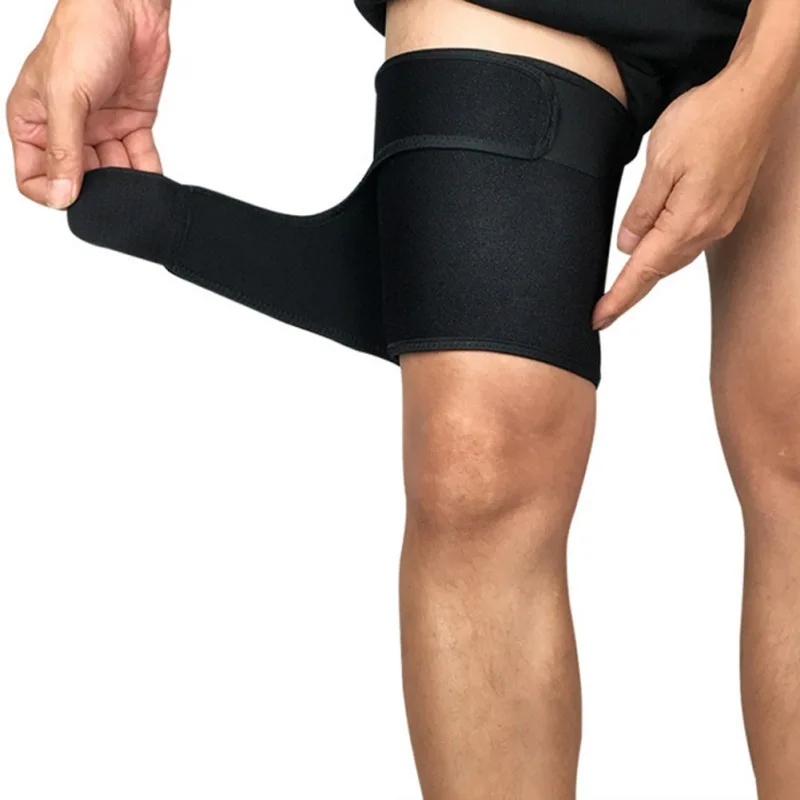 New Thigh Guard Protector Pads Leg Support Compression Bandage Adjustable Sleeve Muscle Strain Pain Relief Sport Legwarmers