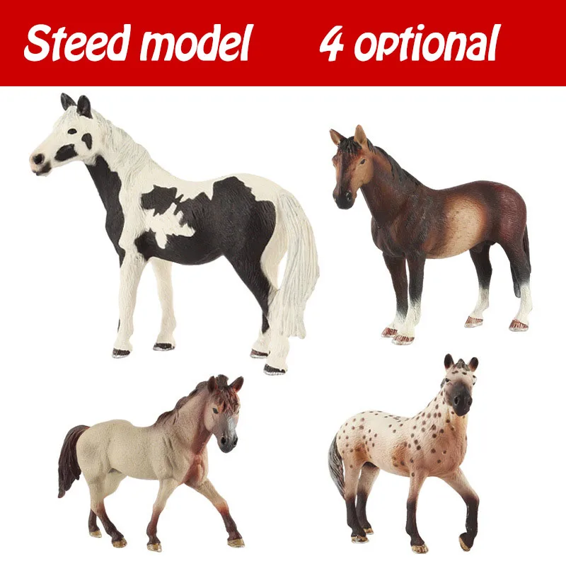 Wild animal model horse toys preschool cognitive static model of solid environmental protection decoration