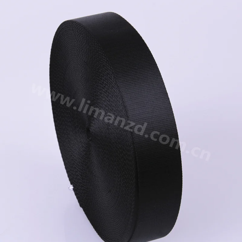 

1.2 Inch Black Nylon Webbing Plain/Flat Tape 38MM