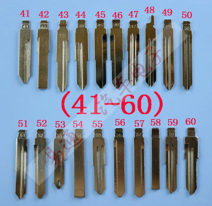 Regular Full Cars 130 Types x 5pcs Folding key blade Car key embryo replacing the key head Remote Key Blade Original Slot