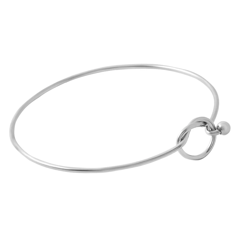 Original design very simple Stainless Steel Love Knot Bracelet Adjustable Expandable Wire Bracelet - LOVE Valentine's Day Gift