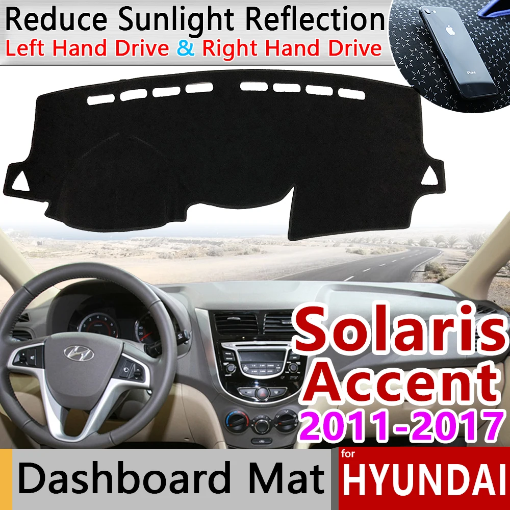 

for Hyundai Solaris Accent 2011 2012 2013 2014 2015 2016 2017 RB Anti-Slip Mat Dashboard Cover Pad Sunshade Dashmat Accessories