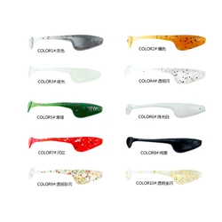 12pcs/lot 40mm 0.75g Soft Bait Fishing Lure Jig Wobbler Soft Worm Carp Fishing Bait Artificial Silicone Swimbait