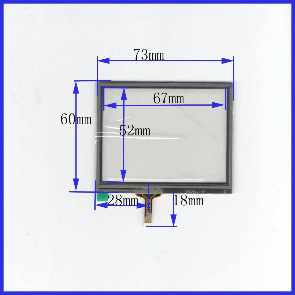 

ZhiYuSun TM824D01 73mm*60mm NEW 3.5inch 4 line For Car DVD touch screen panel 73*60 Sensor glass