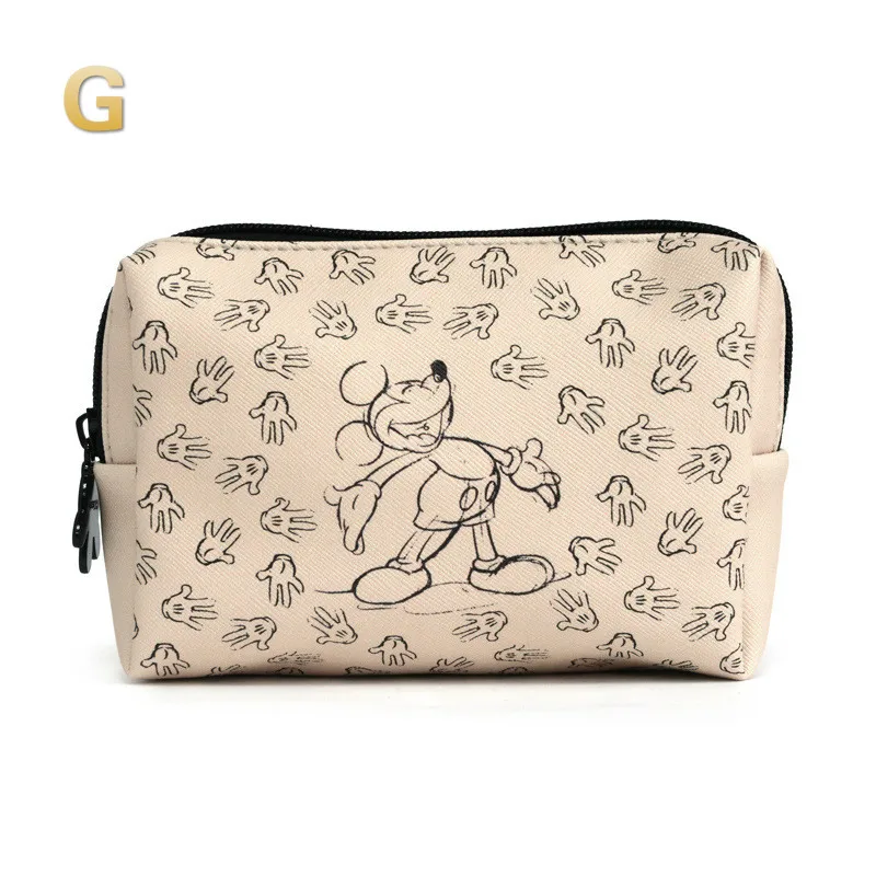 Disney-Bolso de Minnie y Mickey para mujer, bolsa de pañales para mamá, conjunto de cosméticos, cartera, bolso de viaje para el cuidado del bebé, 6 uds.