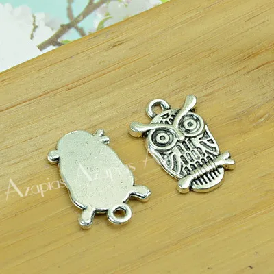 alloy owl DIY charm small size vintage antique silver animal bird shape jewerly accessories making findings free shipping