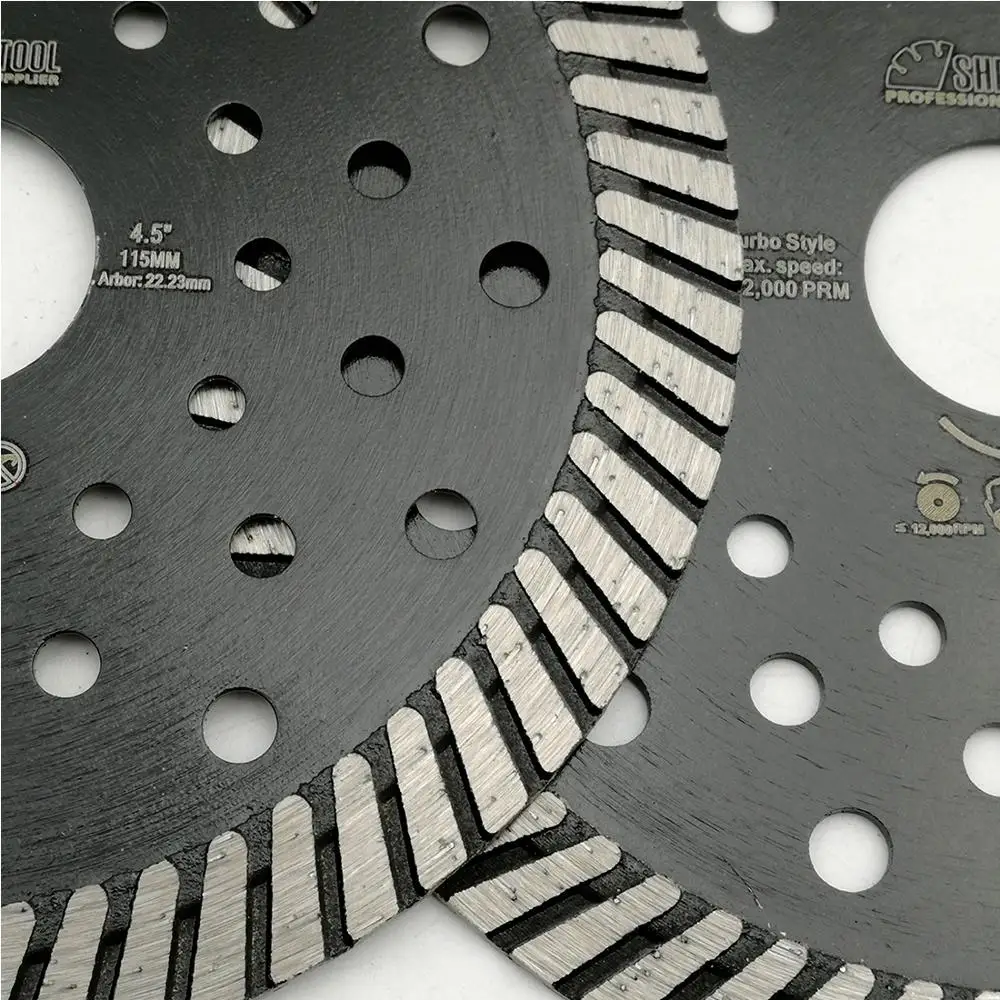 2 قطع 230 ملليمتر diatool الماس الساخن الضغط الماس توربو شفرة متعددة الثقوب aterial السيراميك بلاط الغرانيت قطع 10 ملليمتر ارتفاع الشريحة