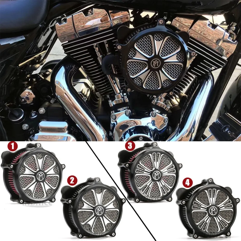 cut cnc air inflow intake filter kit for harley softail 2018 Touring model FLHX FLHR FLHT CVO 107 114 117 engine 2017 2018