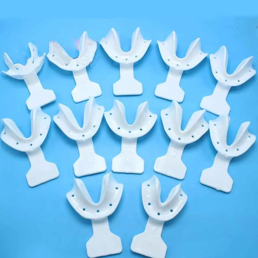 17Pcs/Set Dental Impression Trays Autoclavable Teeth Holder Edentulous Jaws Impression Trays Dentist Tools Material