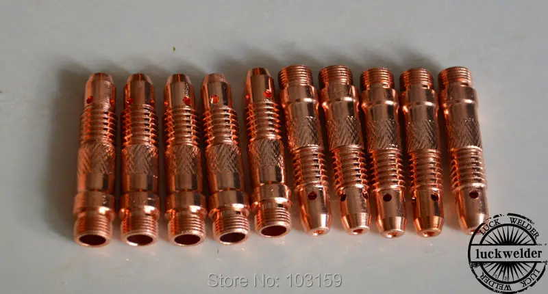 Cuerpo de pinza de 3/32 "y 2,4mm, soporte de tungsteno compatible con WP17 18 26 TIG, Serie de soplete de soldadura, 10 Uds.