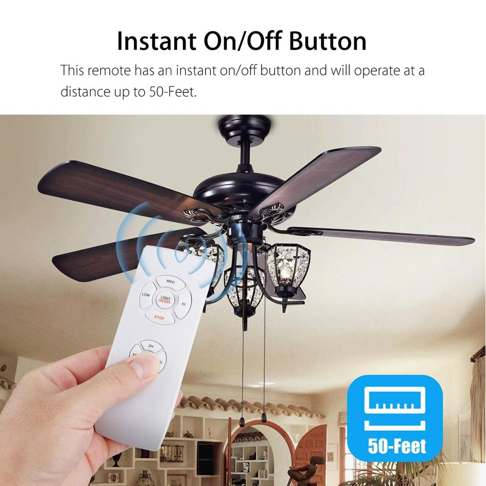 QIACHIP Wifi Fan Light Smart Switch Ceiling Fan Light Adjustable Fan Speed Controller for Alexa Google Home